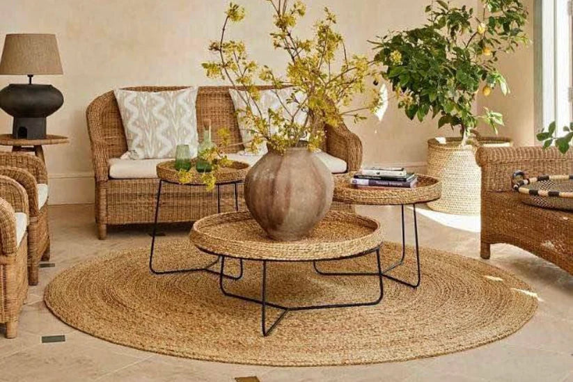 Round Woven Grass Rug