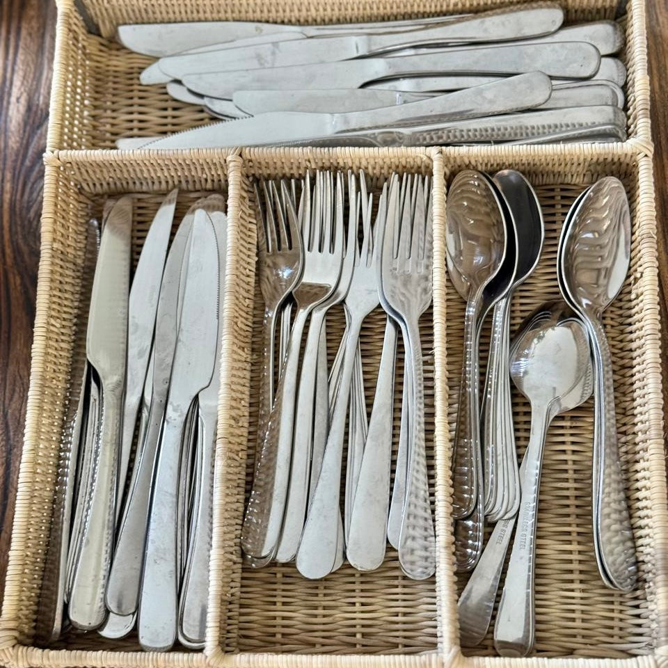 Cane Cutlery Tray - Rattan