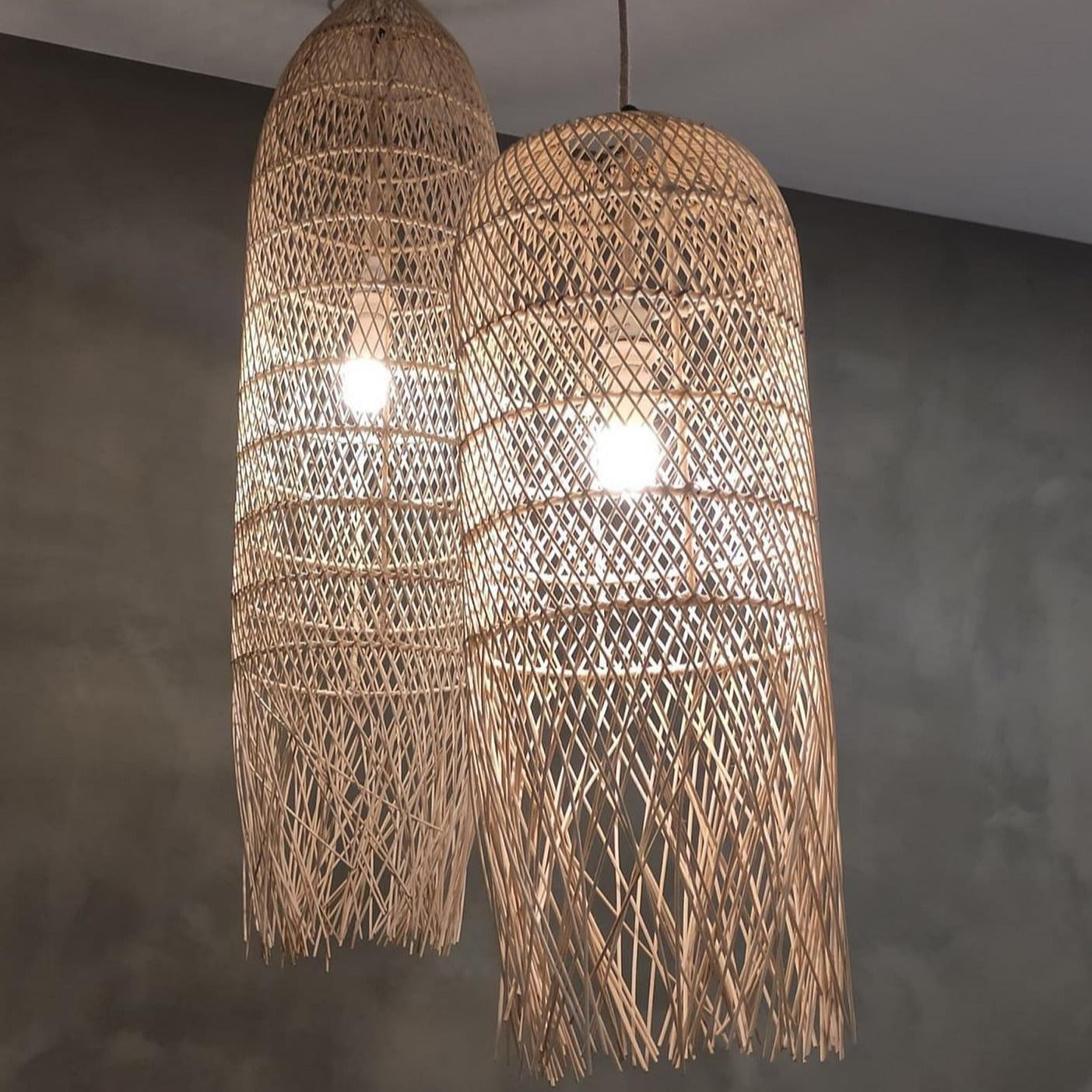 Rattan pendant light