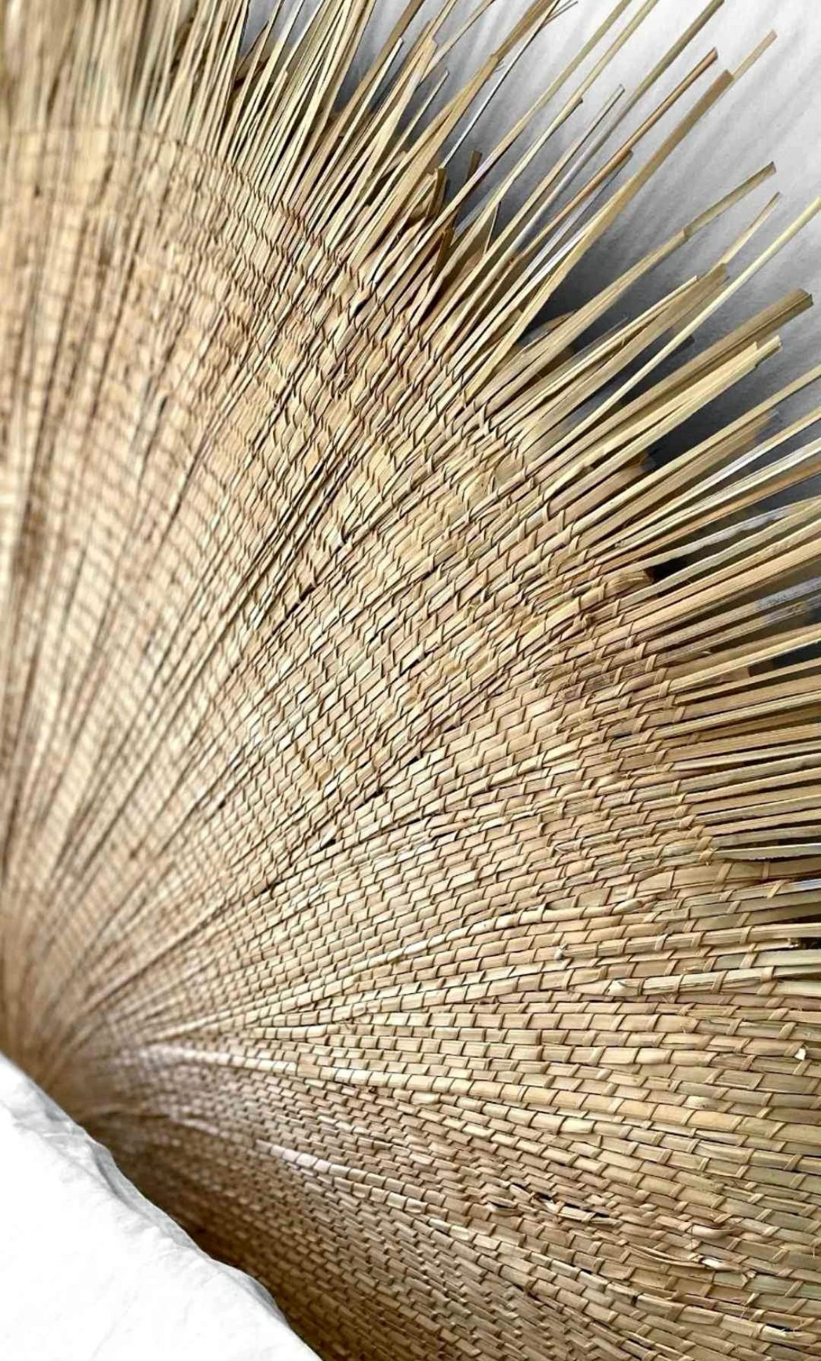 Sun Circle Cane Headboard