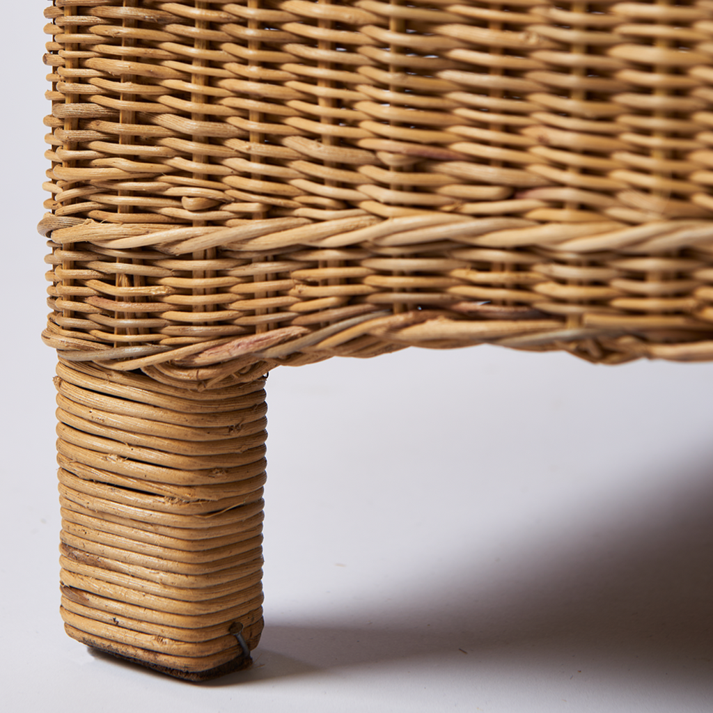 Classic Cane Ottoman Bench