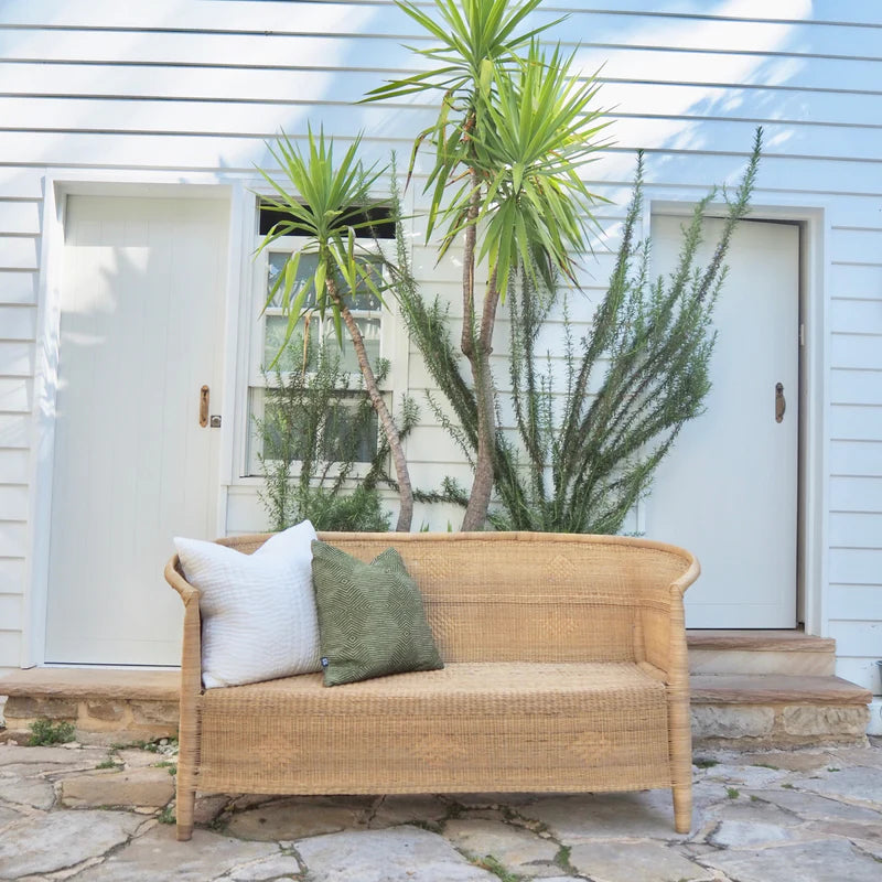 Traditional Closed-Weave 3-seater Malawi Cane Chair