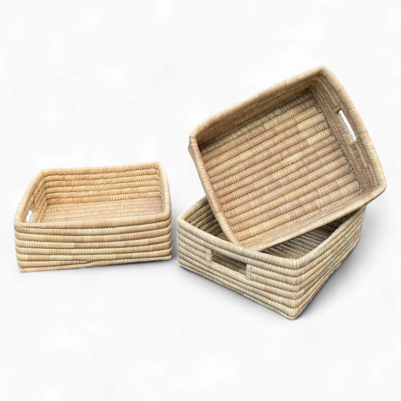 Cane Tray Baskets (Rectangular)