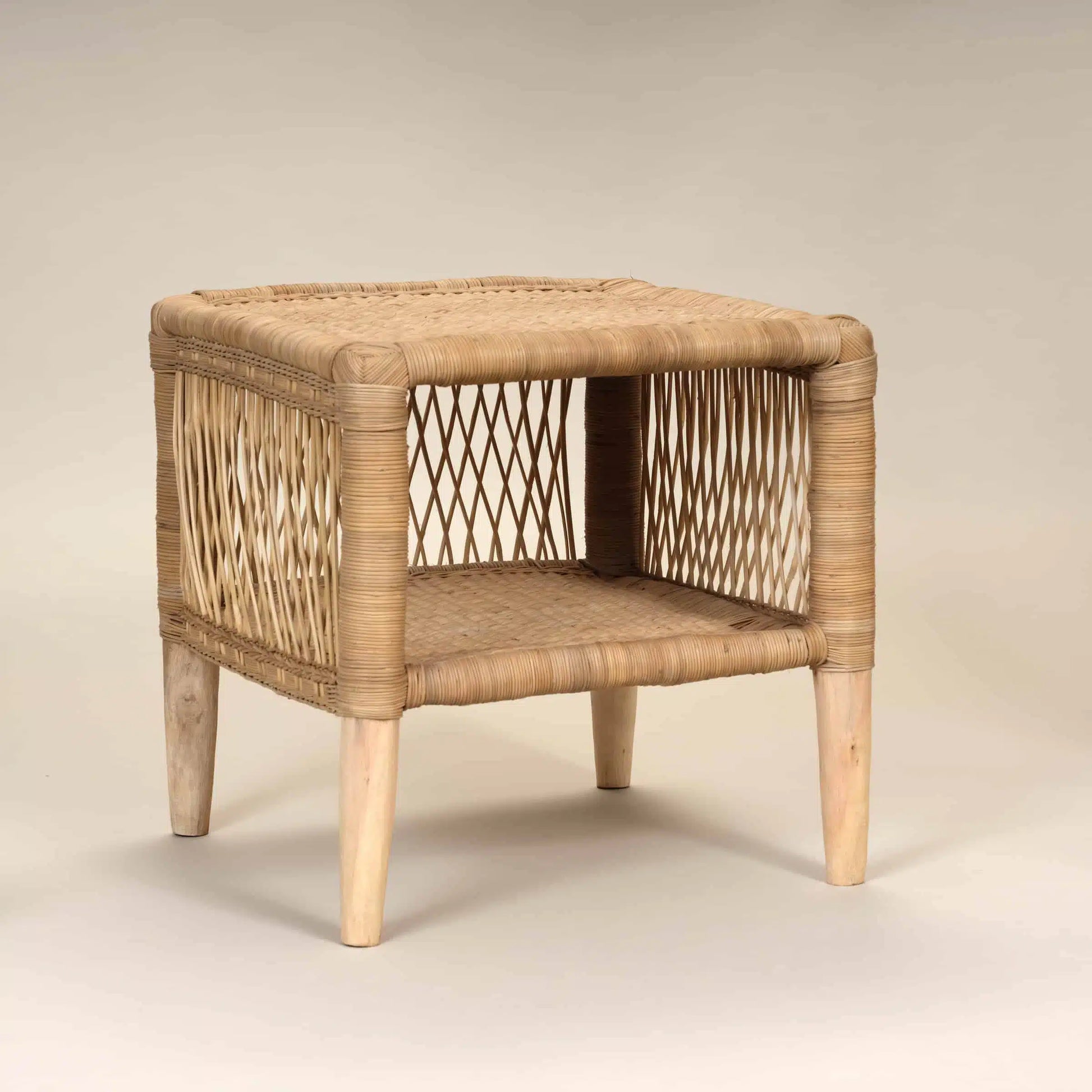 Wicker Side table, bed table,