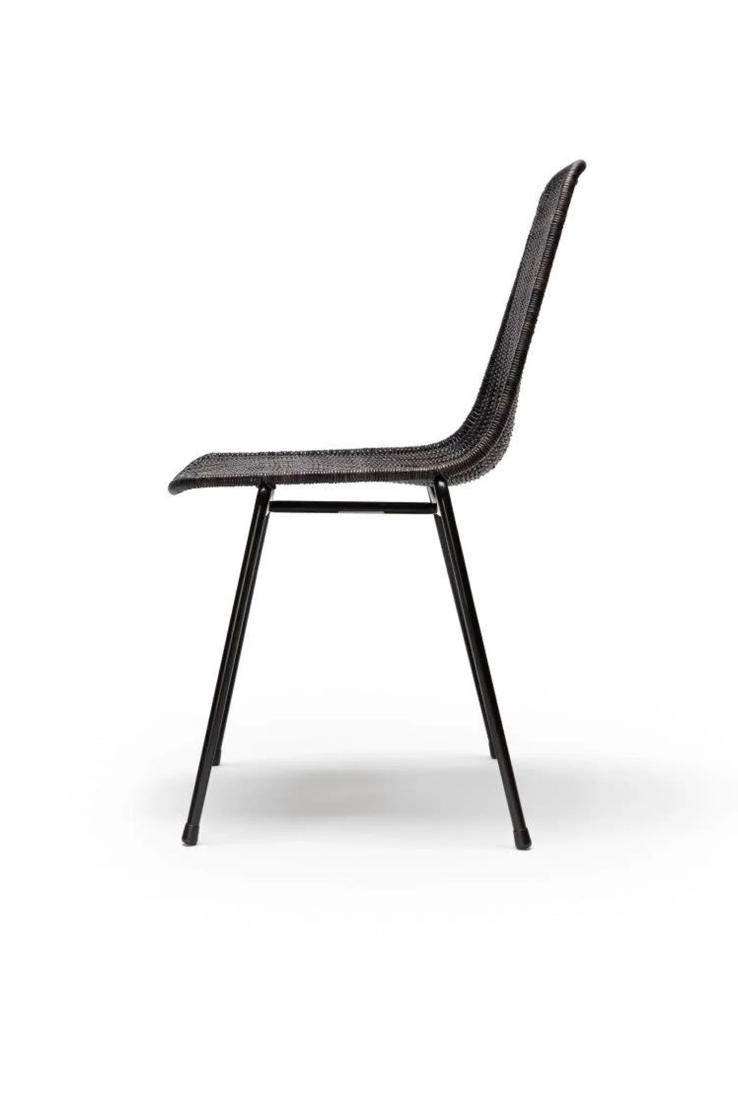 Basket chair indoor - black frame / dark grey