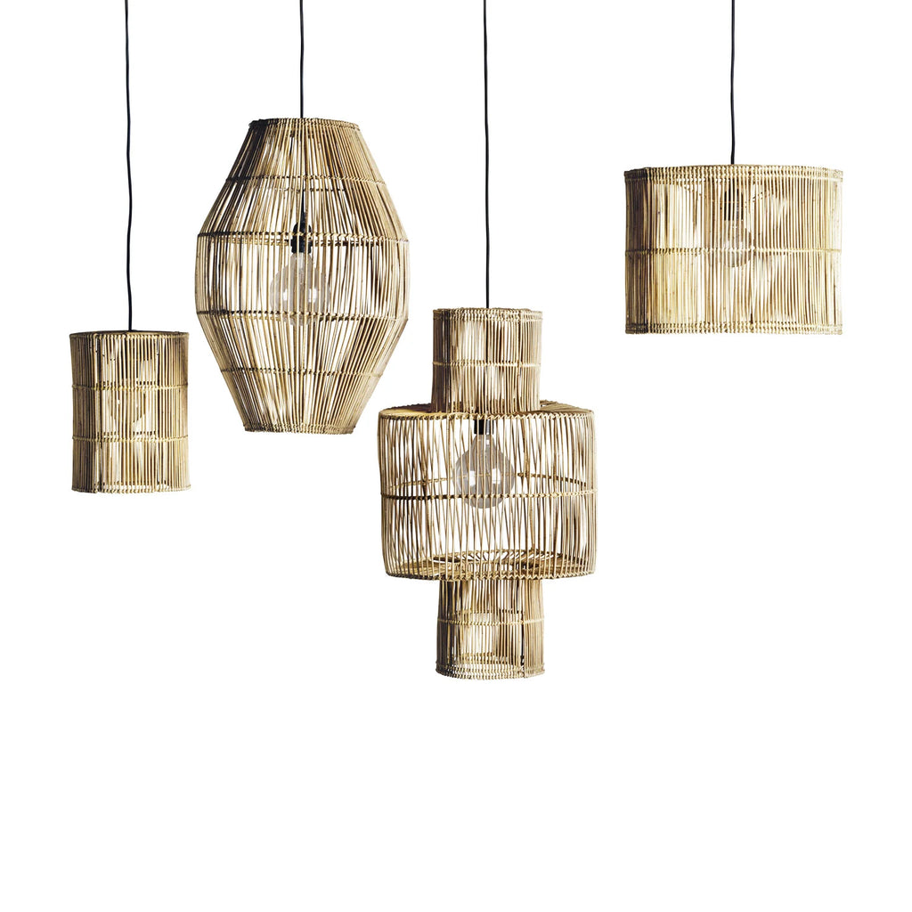 Lampshade in rattan 'hangtube'/set 4/